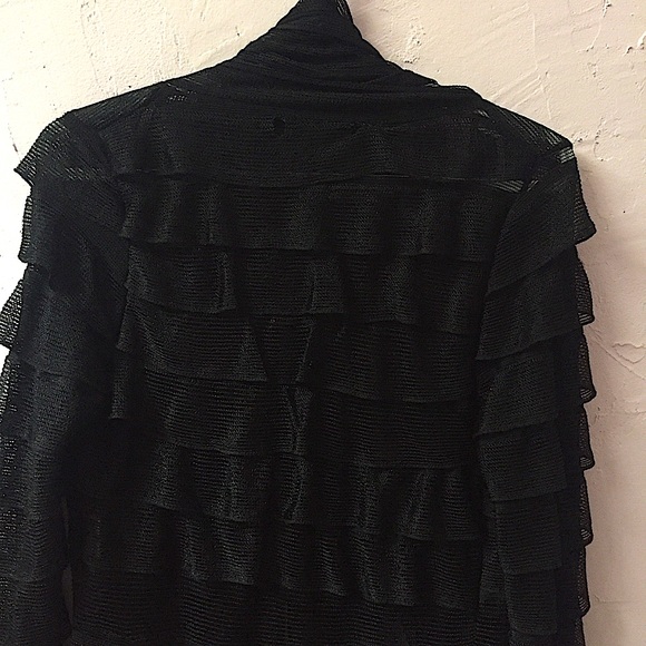 Gothic Witches Ruffled Midnight Shawl Long Sleeve - Picture 8 of 11